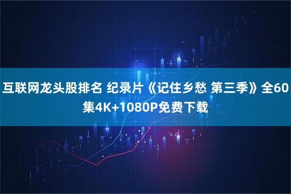 互联网龙头股排名 纪录片《记住乡愁 第三季》全60集4K+1080P免费下载